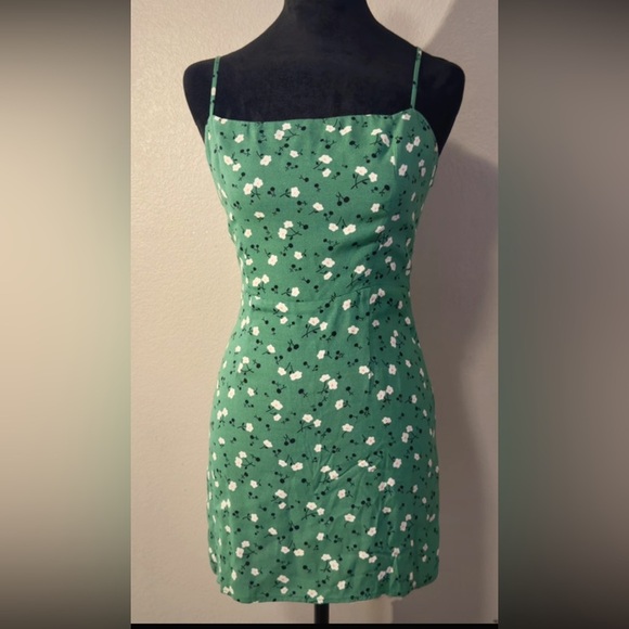 Reformation Sam Pico Green Floral Bodycon - Picture 3 of 5
